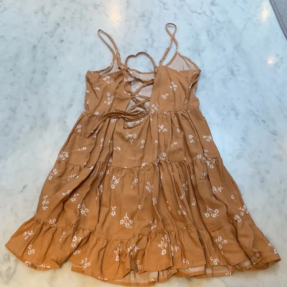 princess polly baby blue dress Brown mini satin slip dress 'Pure'